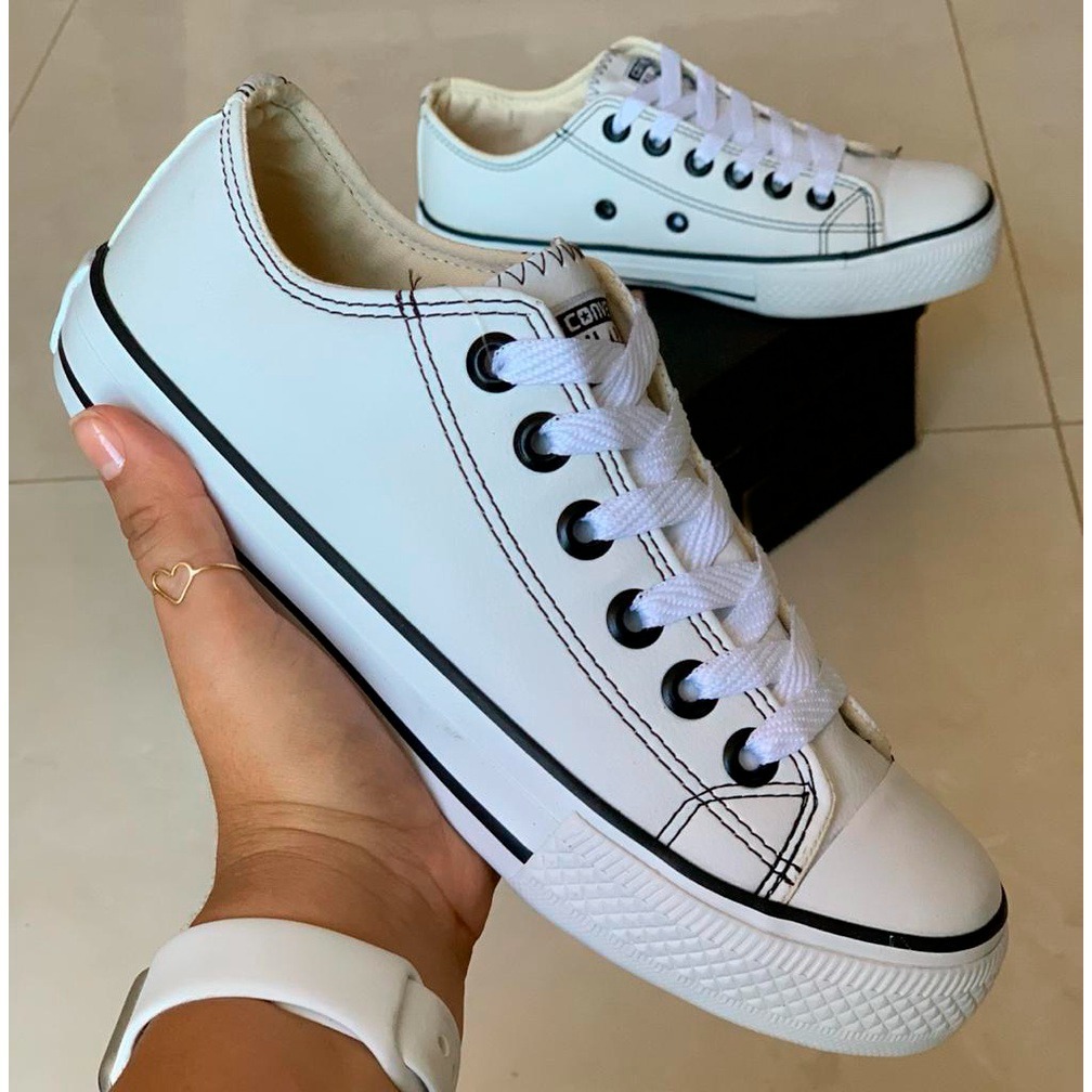 all star branco couro feminino em Promoção na Shopee Brasil 2025