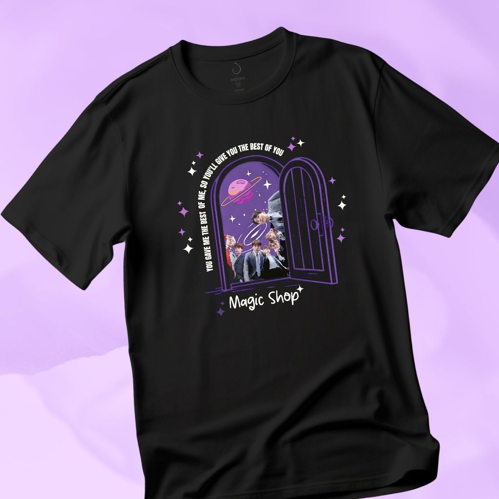 Camiseta K-Pop BTS Magic Shop – Algodão 100% – Estampa Exclusiva