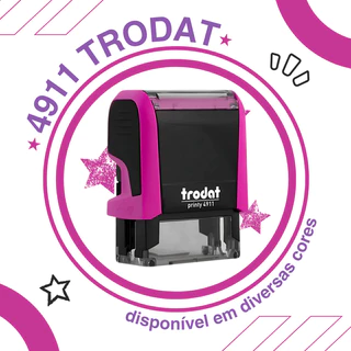 Carimbo Automático Trodat 4911 Medida 38x14mm Para Diversas Areas - Com Gravação a Laser