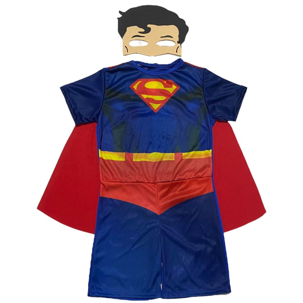 Fantasia Super Homem Roupa Infantil Com Mascara Super Man | Shopee Brasil