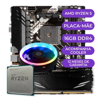 Kit Upgrade Gamer, AMD Ryzen 5 3400G + Placa Mãe +16GB DDR4