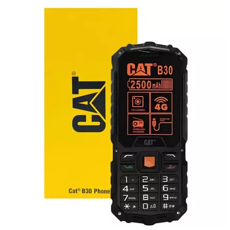 Celular Caterpillar B30 4G Tela 2.4" LCD Preto Resistente à Água Poeira e Quedas Dual Sim