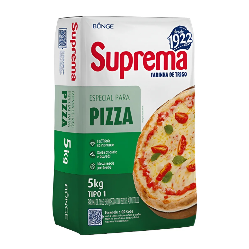 Farinha de Trigo Suprema Especial Pizza 5KG - Envio Imediato | Shopee ...