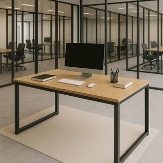 Mesa para Escritório 120x80 cm – Design Industrial Tipo Escrivaninha