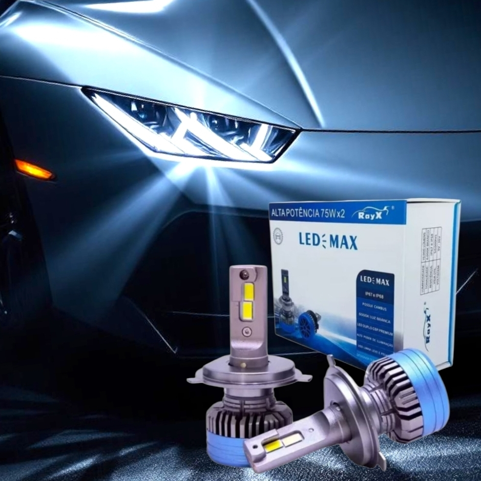 LAMPADA ULTRA LED MAX RAYX 15000 LUMENS FAROL PROJETOR CANBUS | Shopee ...