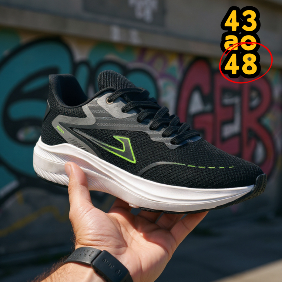 Tênis Esportivo Masculino Sapato Academia Grande Número 47 48