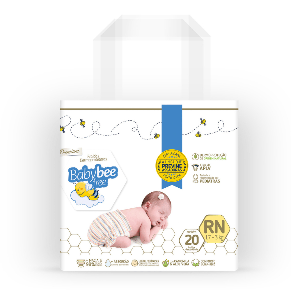 fralda RECEM NASCIDO descartável babybee free Infantil bebê ...