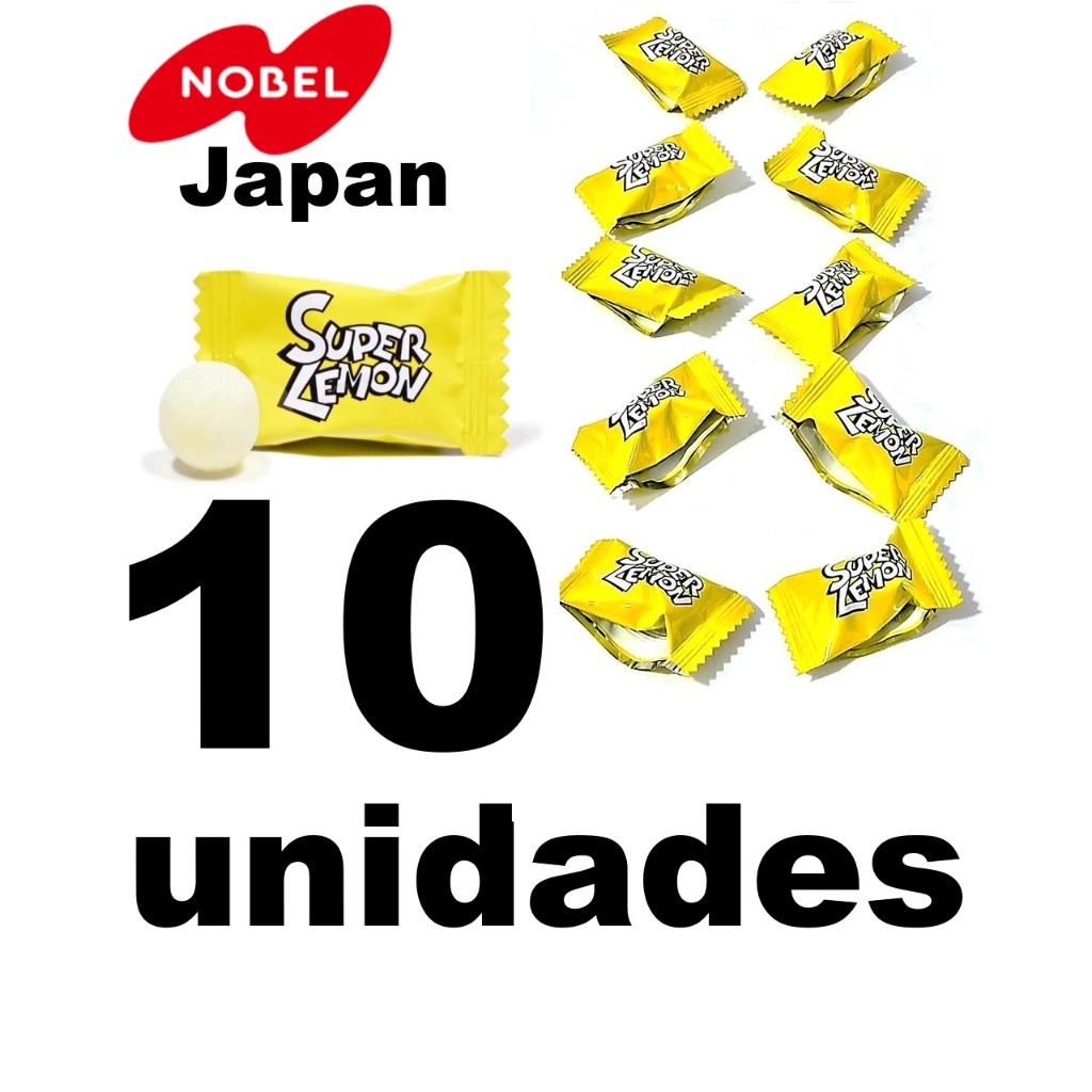 Kit 10 Balas Super Lemon Limão Azeda Importada Japão Japonesa 42g