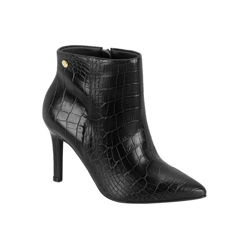 Bota Vizzano Original Cano Curto Feminina C/ Zíper Salto Fino Alto