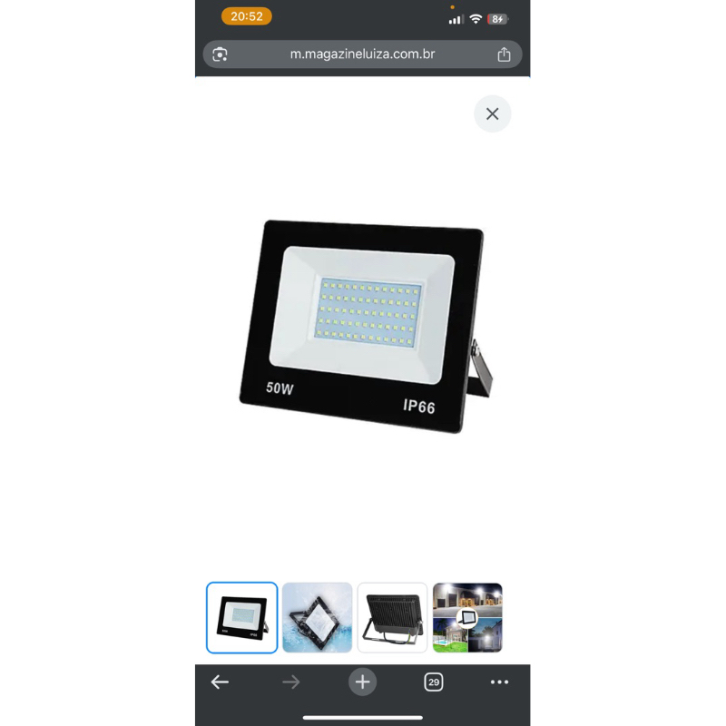 REFLETOR LED 6500W IP66 50w | Shopee Brasil