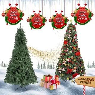 Árvore De Natal 300cm 2500 Galhos Pinheiro Tradicional 2.1/2.4m/2.7m Luxo Cheia Decoração LuvinCo