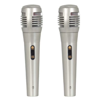 KIT 2 Microfone Dinâmico Profissional Anti-Ruído Com Cabo XLR de 2.5 Metros Plug P10