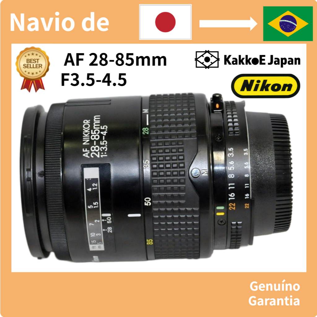Lente Nikon AF 28-85mm F3.5-4.5 – Zoom Padrão/Full-Frame/Autofoco