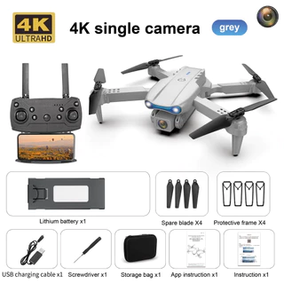 Drone E99 com câmera Pro 4K 2.4Ghz Profissional Gravação Fotos Wi-Fi Acessórios Incluídos em Oferta na Shopee