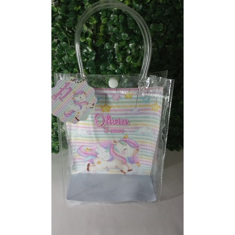 sacolinha PVC transparente personalizada 15x13x7 | Shopee Brasil