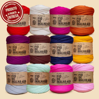 Fio de Malha Premium Crochê Extra Fischer Verde Bege Marrom