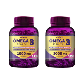 Kit 02 unidades de Ômega 3 Vidora 120 cap 1000mg.