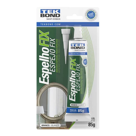 Adesivo Espelho 85g Branco Tekbond Fix Cola para Espelhos Vidros e Superfícies Lisas  5.0  4 Avaliações