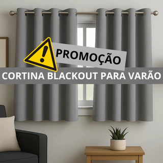 Cortina Tecido Blackout Corta e veda Luz Para Janela de Sala e Quarto 2,20m x 1,30m Blecaute Premium