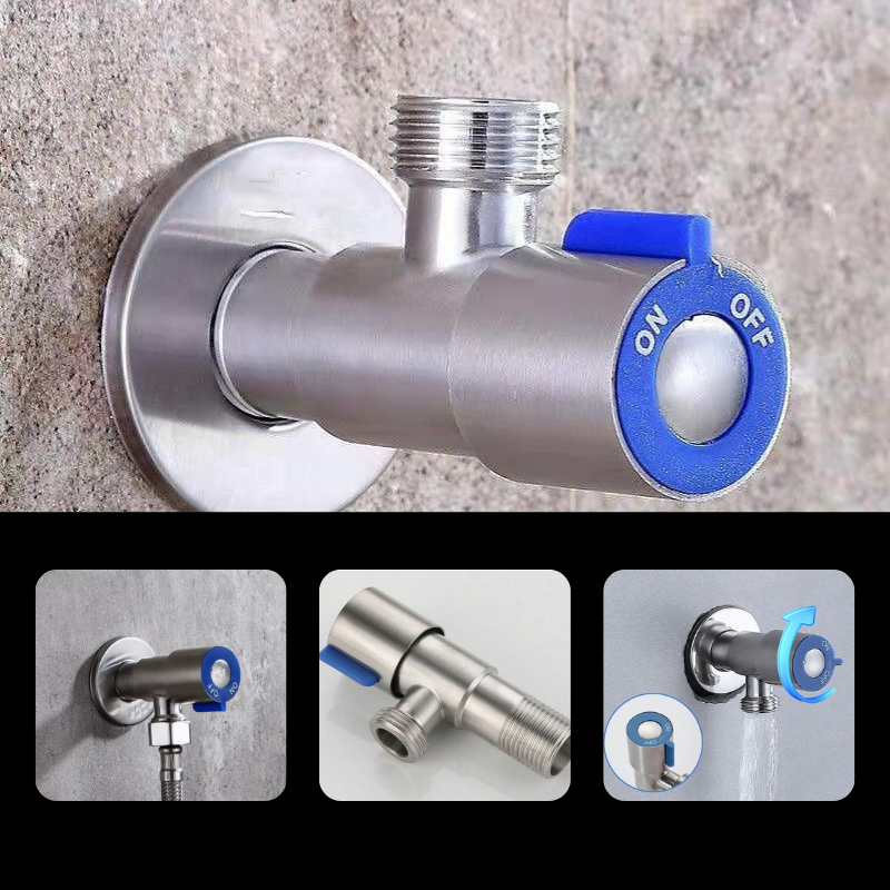 Registro Para Torneira Banheiro Cozinha Válvula Dupla ou Unica Saida Material inox 201