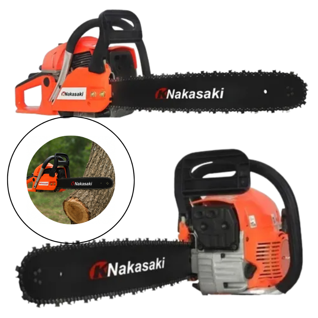 MOTOSSERRA NAKASAKI 83CC NK83CC 55CM 3.5HP GASOLINA POTÊNCIA E