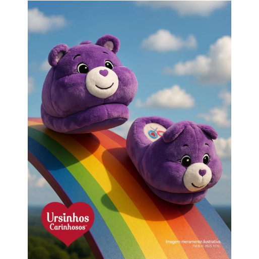 Pantufa Cacau Show Ursinhos Carinhosos Roxa Fofa Infantil Adulto ...
