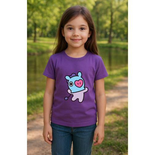 Camiseta Infantil K-pop Bts-Bt21-100% Algodão | Shopee Brasil