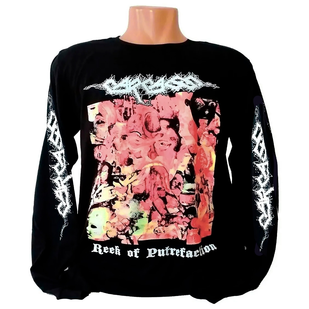 Camiseta Carcass Reek of Putrefaction Manga Longa Death metal. camiseta ...