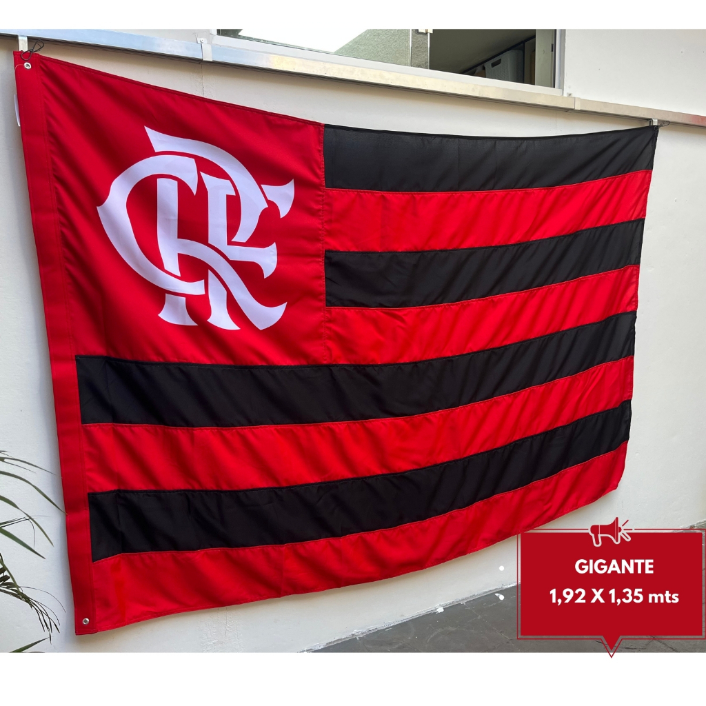 Bandeirão Gigante Flamengo Oficial 3 panos 1,92 x 1,35 mts | Shopee Brasil