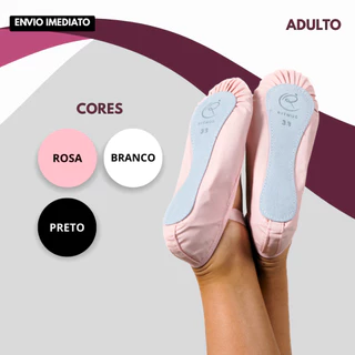Sapatilha de Balé Korino Adulto - Couro Sintético, Dança, Ballet Feminino e Masculino