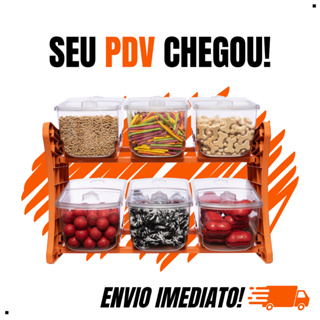Expositor Produtos Display Balcão PDV Dispenser Granel Petshop Baleiro Doce Brinquedo Envio Imediato em Oferta na Shopee