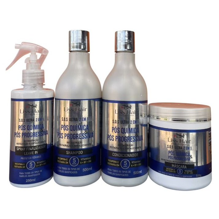 Reconstrução Capilar Kit 2 em 1 S.O.S Ultra Pós Química e Pós ...