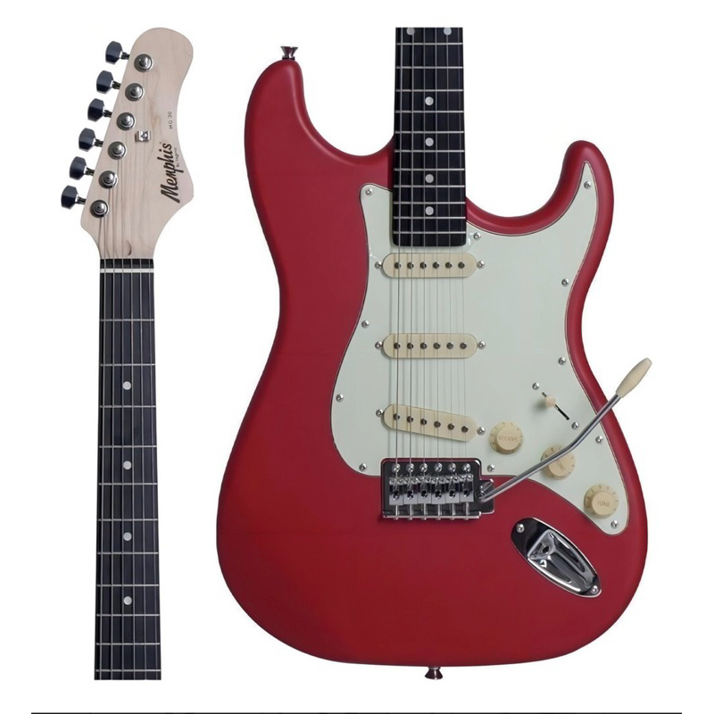 Guitarra Memphis e Caixa De Som Amplificador Mackintec Maxx10