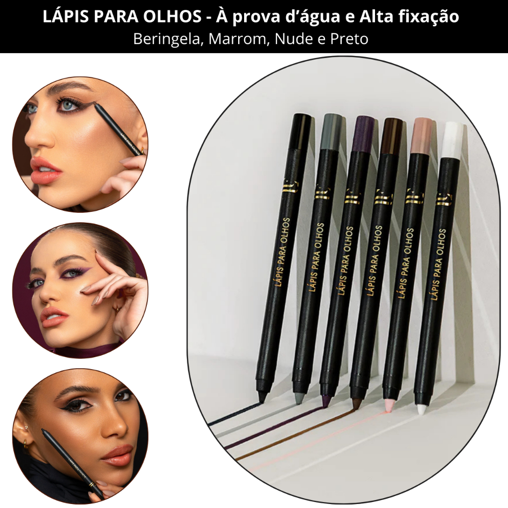 Lápis para Olhos Alta Fixação e À Prova d’Água – LF PRO | Shopee Brasil