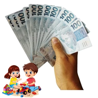 Dinheirinho de 100 dólares fake para jogo infantil estilo banco imobiliário