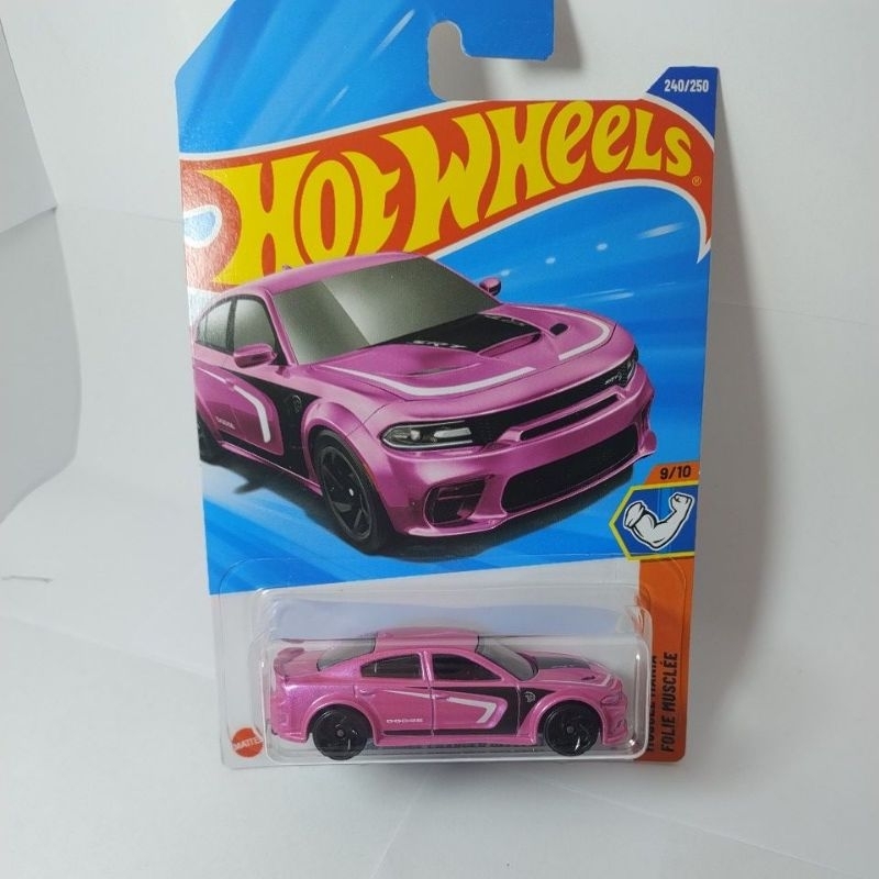 Hot Wheels - '20 Dodge Charger Hellcat - Miniatura 1:64 Rosa - HW