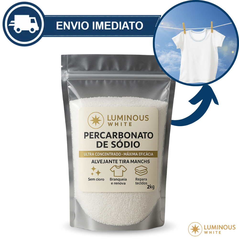 1kg Percabonato de Sódio Branqueador 100% - Roupas Brancas e Coloridas ...