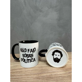caneca lula personalizada porcelana não falo sobre política L
