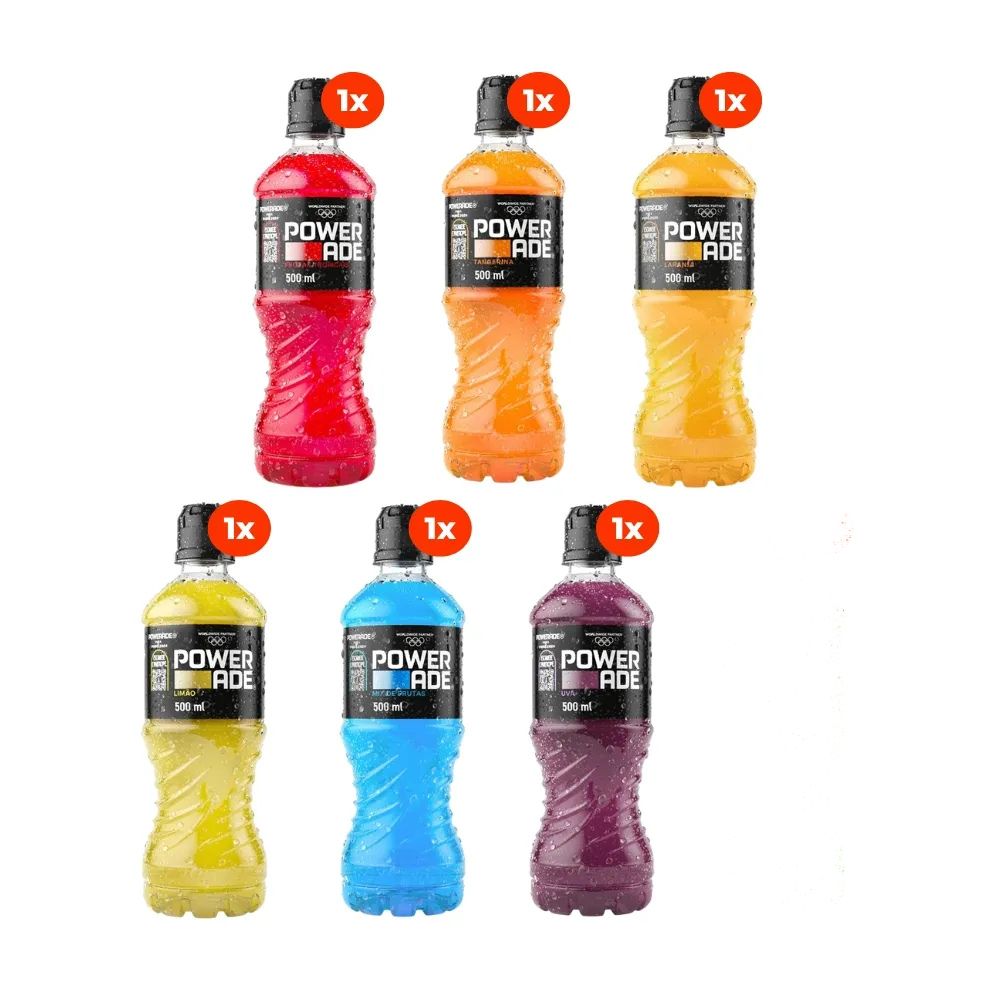 Isotônico Powerade Coca Cola 500ml varios sabores/Bebida Esportiva ...