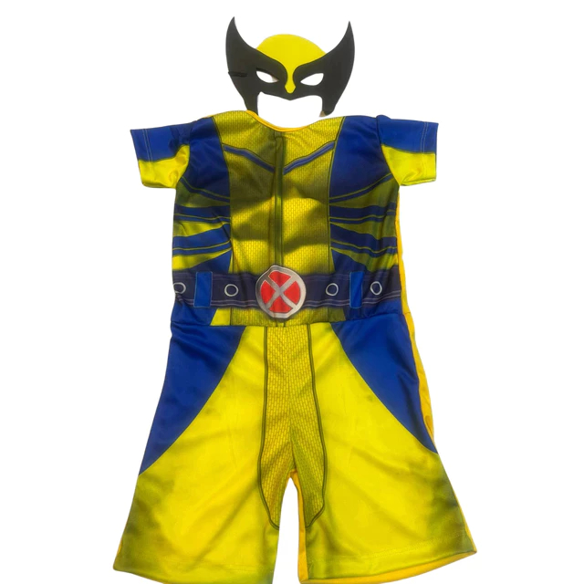 Fantasia Roupa Infantil Menino Wolverine Com Máscara | Shopee Brasil