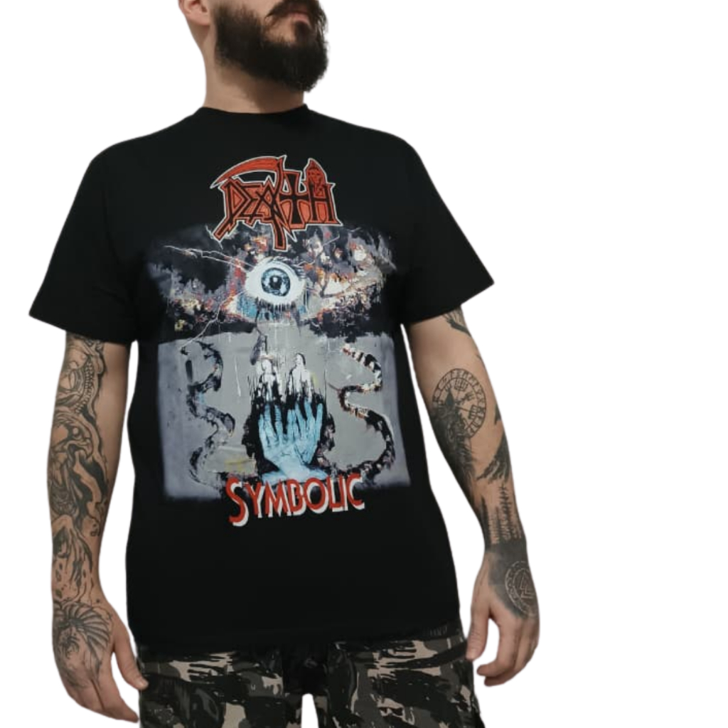 【レア】Death 「Symbolic」 Tシャツ　メンバー　サイン入　Lサイズ Camiseta Death - Symbolic | Shopee Brasil
