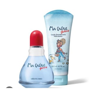 Ma Chérie Jeans Colônia Feminina 100ml,  Loção Corporal 200ml (Linha Juvenil o Boticário) em Oferta na Shopee