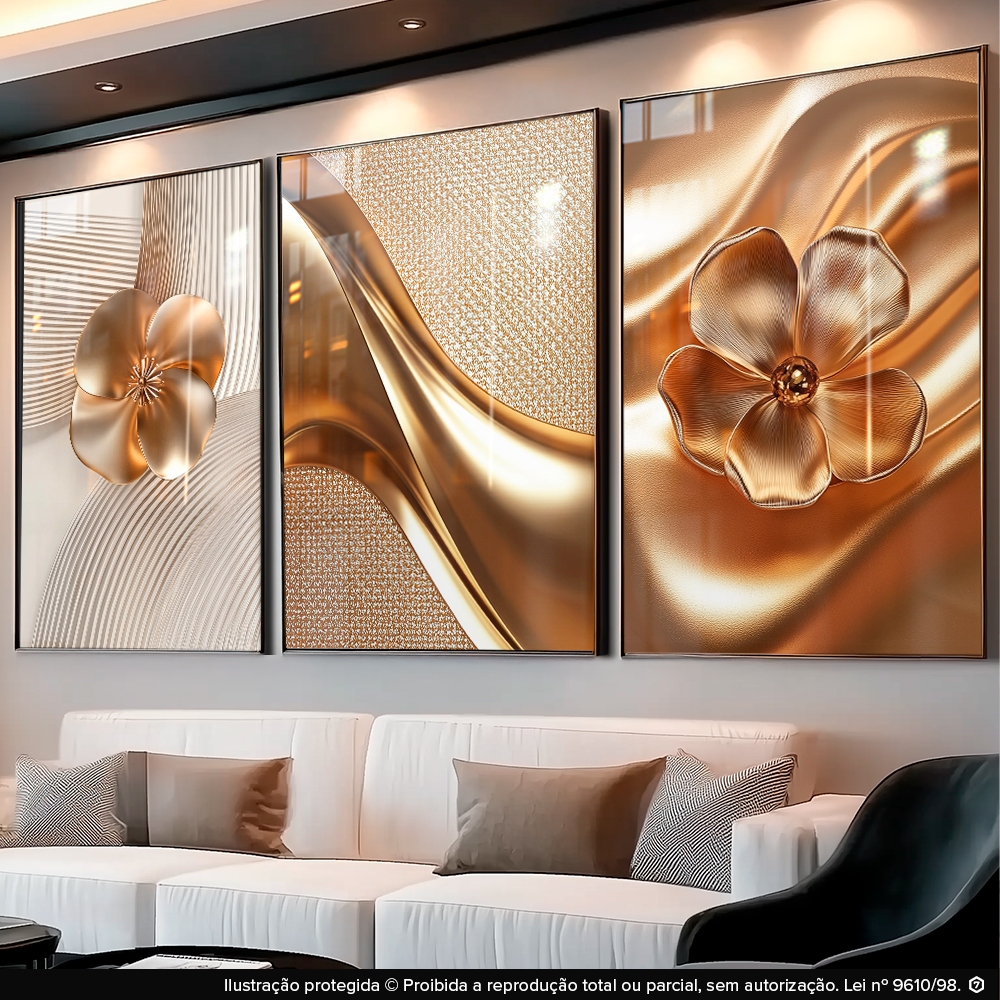 Quadros Decorativos para Sala Quarto Hall de Entrada Elegante Moderno ...