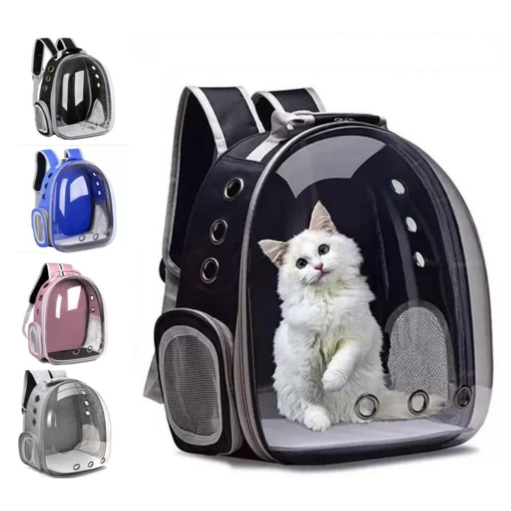 Mochila de Transporte para Pets Astronauta, Alças Acolchoadas e Ventilação Mochila Gato – Até 10kg