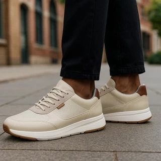 Tênis Masculino Casual Confortável Solado Alto Moderno