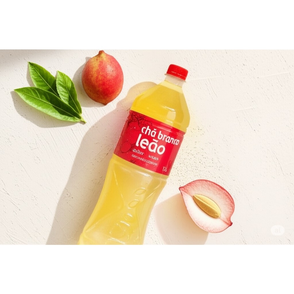 Chá Branco Lichia Zero Açúcar Leão Garrafa De 450ml Pack ds6 e 12