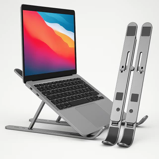 Suporte Apoio Base Ergonômico Notebook E Tablet Aluminio Compacto Articulado Home Office Conforto