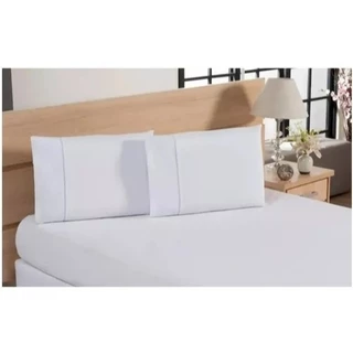 JOGO LENCOL CASAL PONTO PALITO BRANCO PROMOCAO em Oferta na Shopee