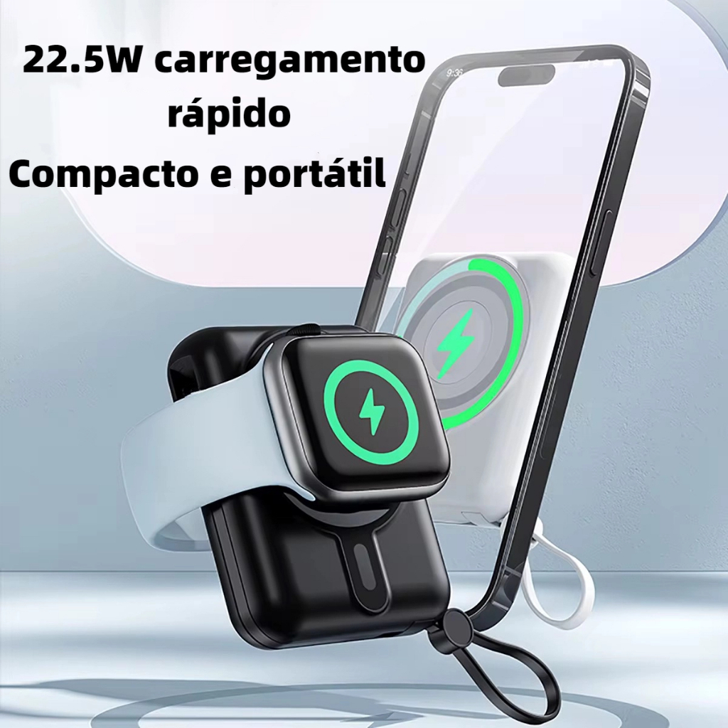 Power Bank Magsafe 3 Em 1 10000mAh 22.5W Peining WUP-1003 | Shopee