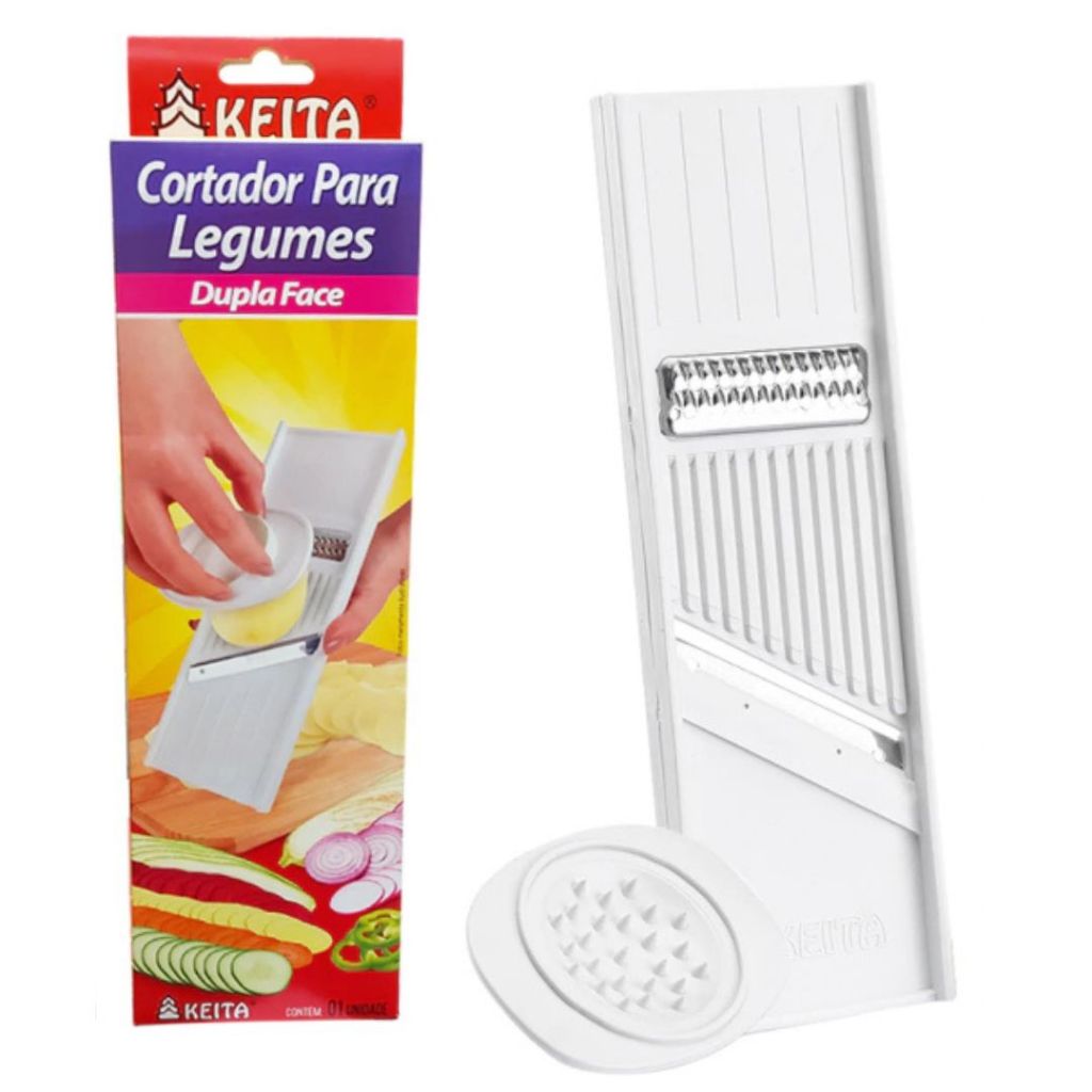 Ralador Cortador E Fatiador Multiuso Legumes Queijos E Frutas Dupla Face Keita Multiuso 24Cm --NEW